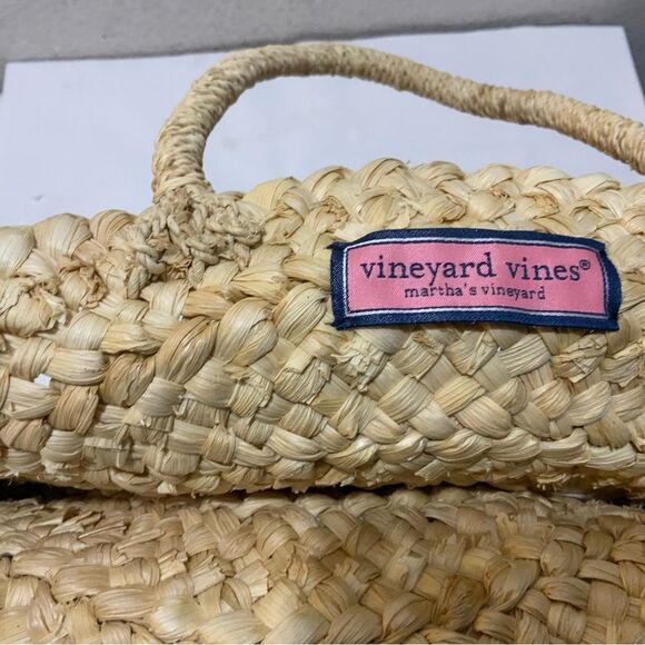 Vineyard vines Round straw shoulder bag, womens beach  Woven Bag - Picture 6 of 11